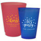 Personalized Confetti Dot Colored Frosted Cups Image 7 of 8